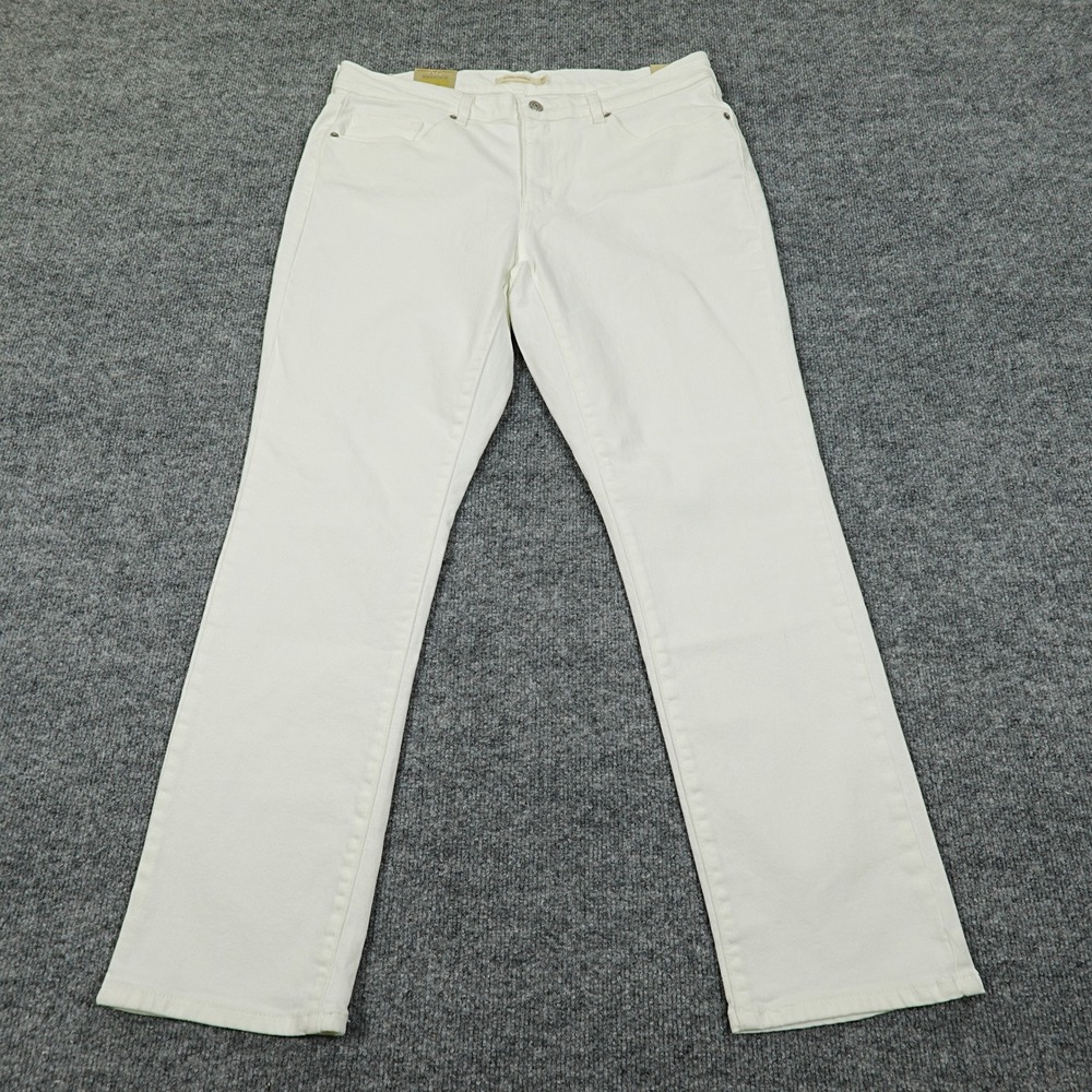 Levi's Classic Straight Jeans Womens 16M White Stellar Stretch Mid Rise New